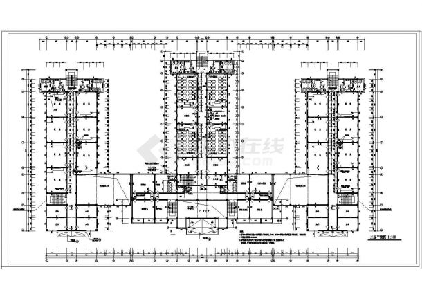 某教学楼建筑施工CAD全套图纸-图二