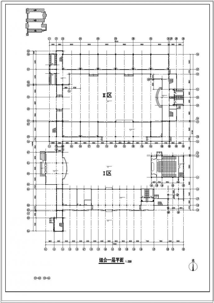 某教学楼建筑平面图_图1