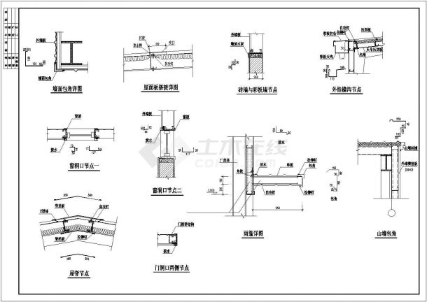 厂房设计_某单层L形生产车间建筑施工CAD图-图二