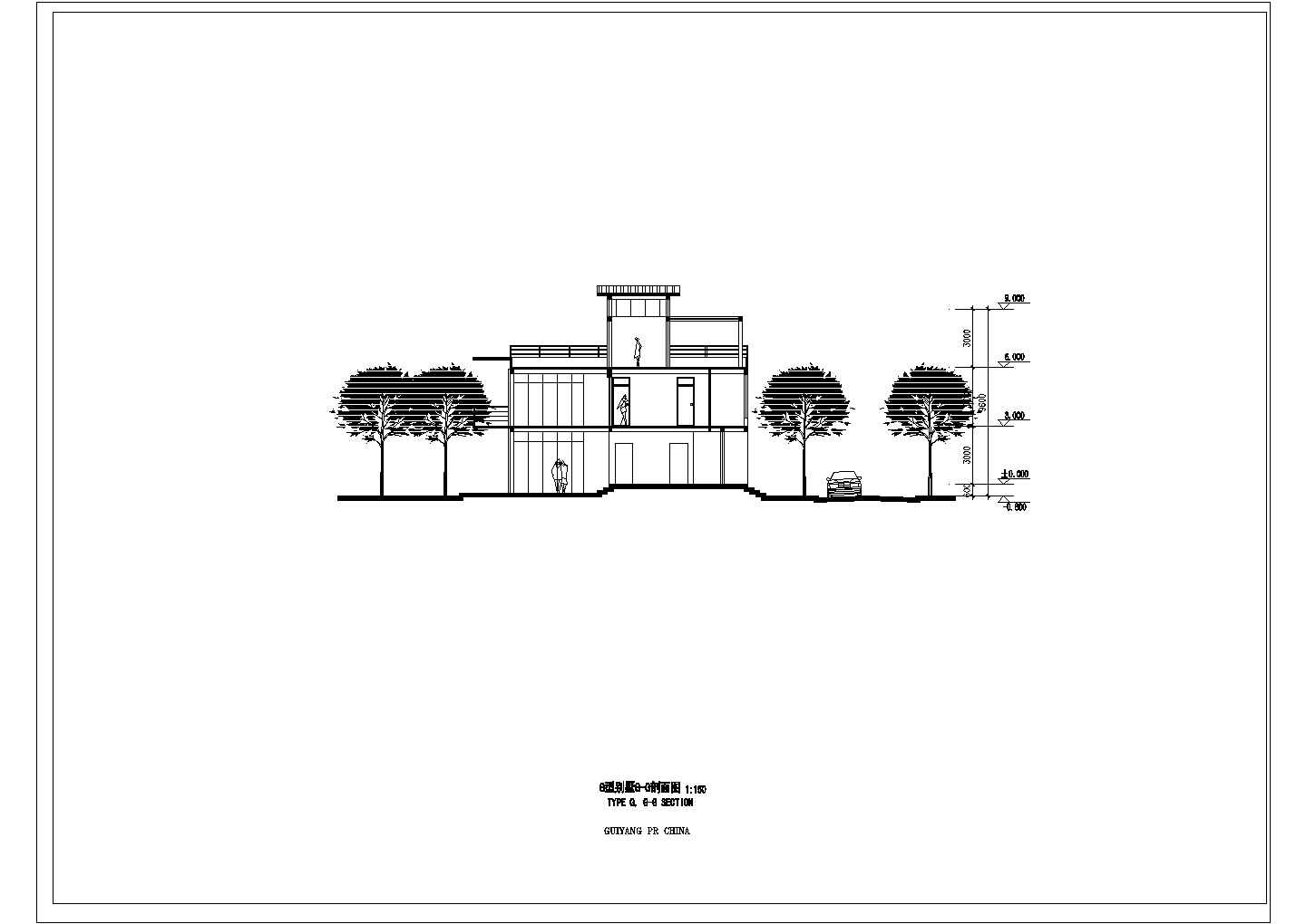 几套斜屋顶别墅建筑方案施工图