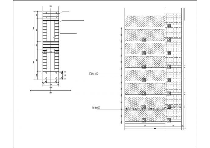 经典常用的人行道地面铺装样式设计CAD图纸（6张）_图1
