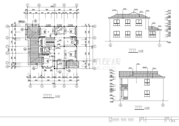 某别墅结构建筑设计CAD施工图（含设计说明）-图二