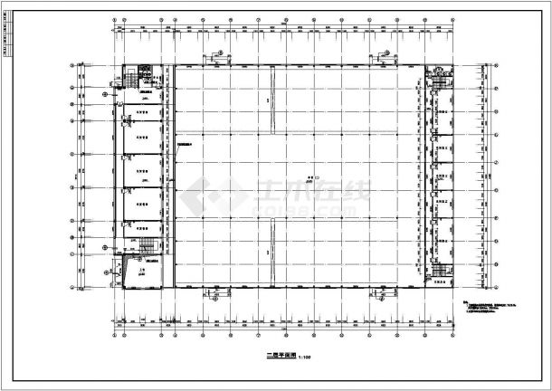 厂房设计_某五层层厂房建筑施工CAD图-图二