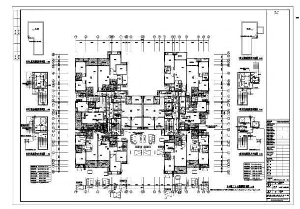 重庆住宅3-6楼电施工设计CAD布置图-图一