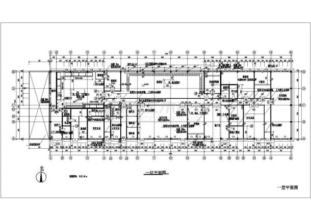 厂房设计_某单层食品加厂房建筑施工CAD图-图二