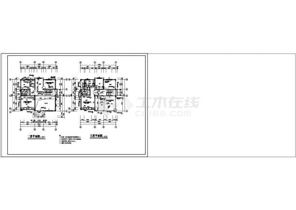 某欧式别墅建筑全套设计施工图-图二