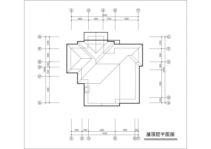 两层欧式别墅建筑设计CAD方案图_图1