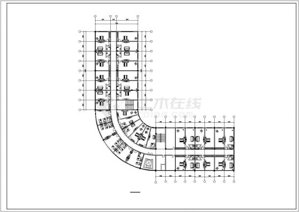 面积较大的酒店建筑规划CAD平面参考图-图二