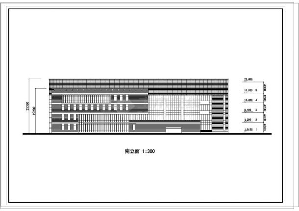 某地学院图书馆建筑设计方案cad图-图一