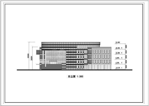 某地学院图书馆建筑设计方案cad图-图二