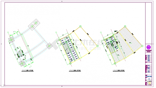 某地主入口钢筋砼结构CAD图纸-图二