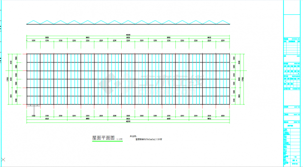 某地自动控温蔬菜温室大棚最新全套技术施工图CAD图纸-图一