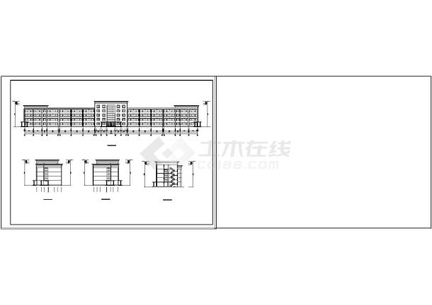 小学建筑全套设计cad图纸-图二