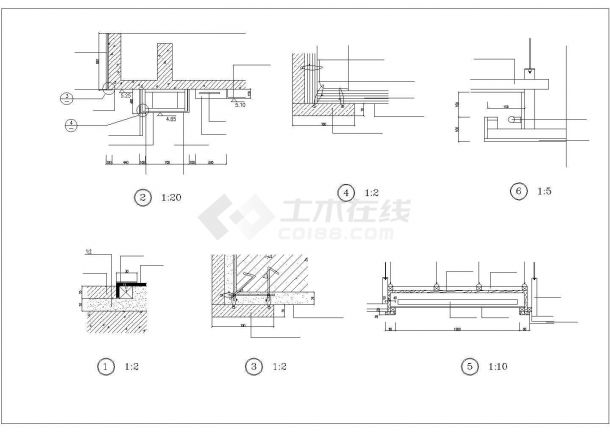 北京某高档饭店接待大厅装修设计CAD图纸-图二