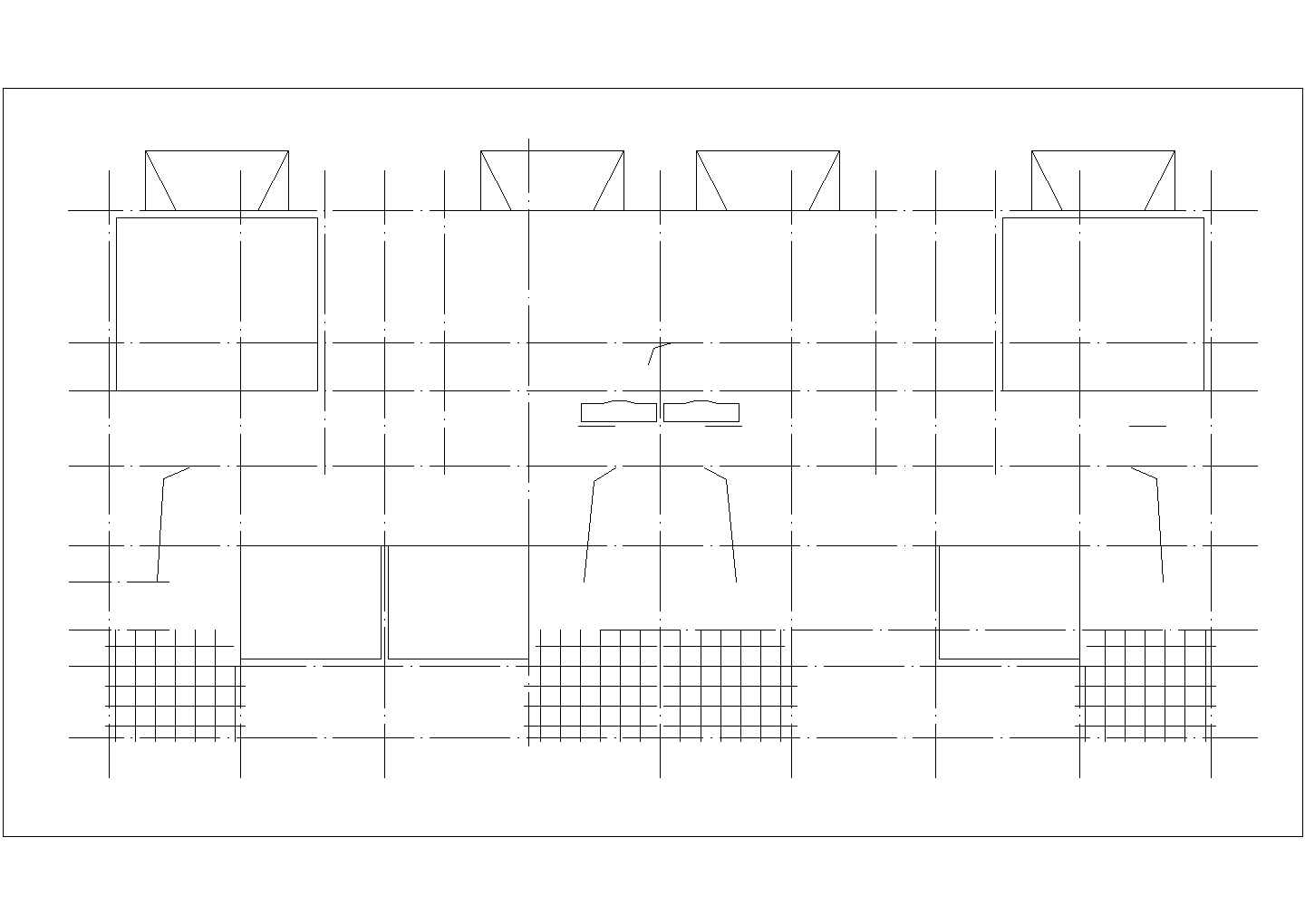 四联别墅建筑设计CAD图