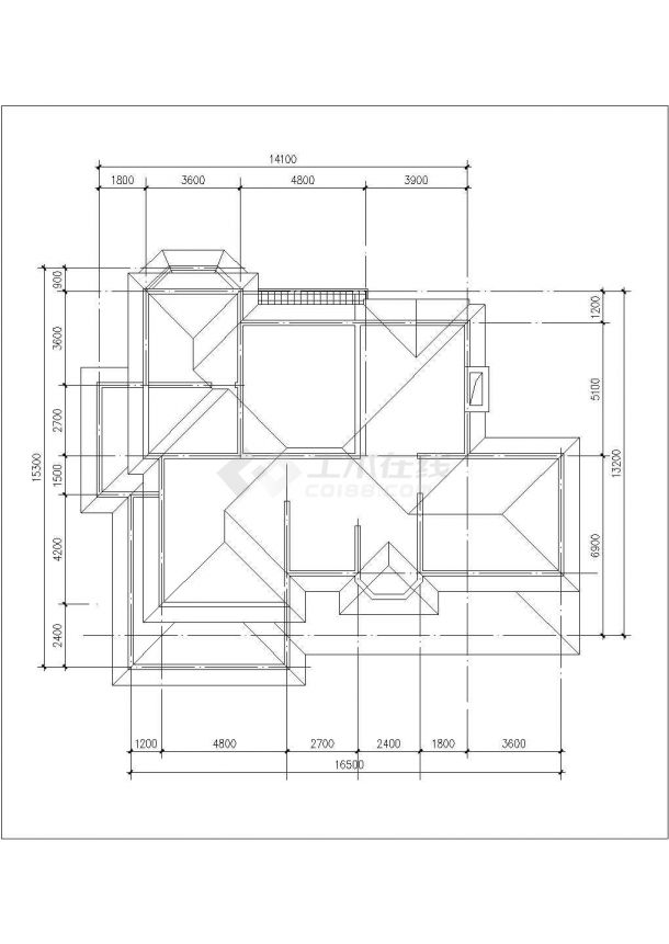 合肥某村镇420平米2层砖混结构私人别墅建筑设计CAD图纸（含地下室）-图一