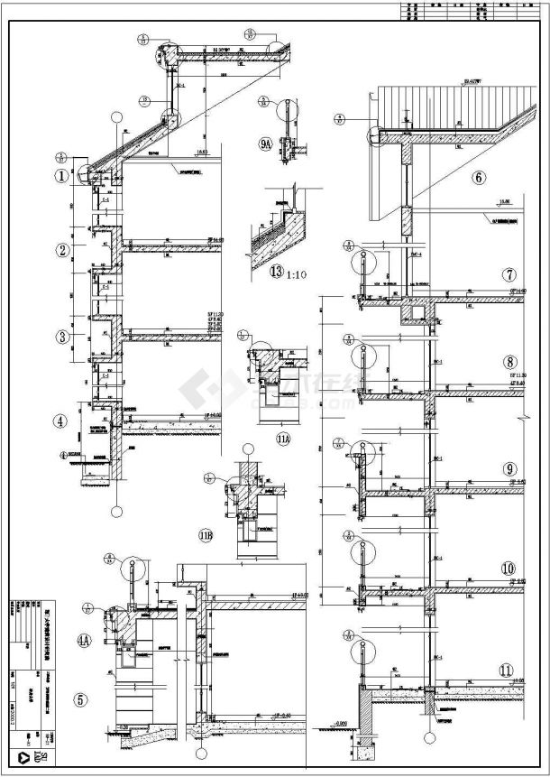 一套详细的别墅建筑设计施工图及大样图-图二