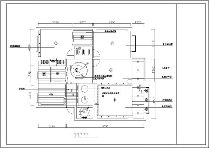 复旦科技园内装修一套160平米室内 家装设计cad施工方案图_图1