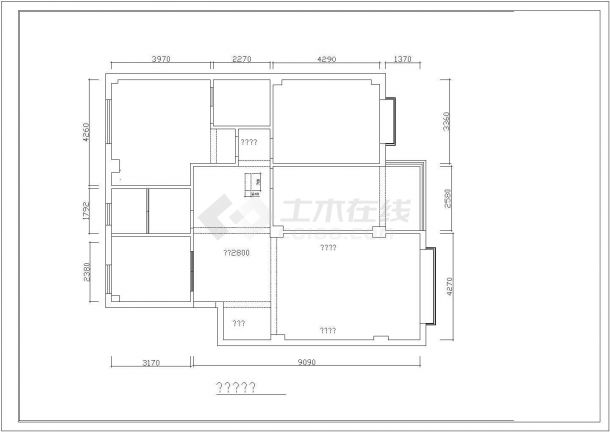 复旦科技园内装修一套160平米室内 家装设计cad施工方案图-图二