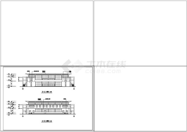 某学院新校舍建筑设计cad施工图-图一