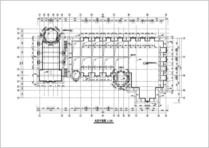 广东省某地花园酒店一套完整的婚庆院CAD施工图纸_图1
