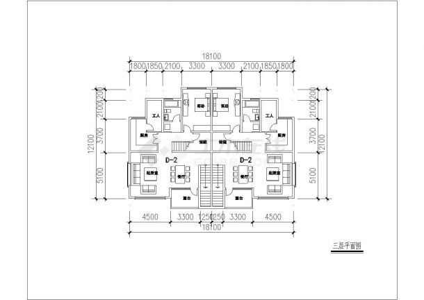 某地区豪华洋房建筑设计CAD施工图-图一