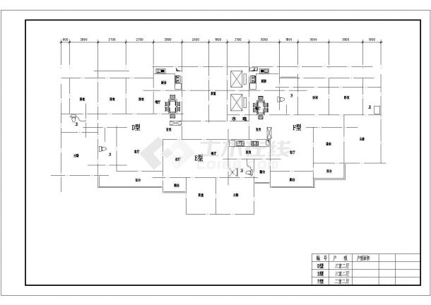 某地区小区多户型建筑设计全套CAD施工平面图-图二