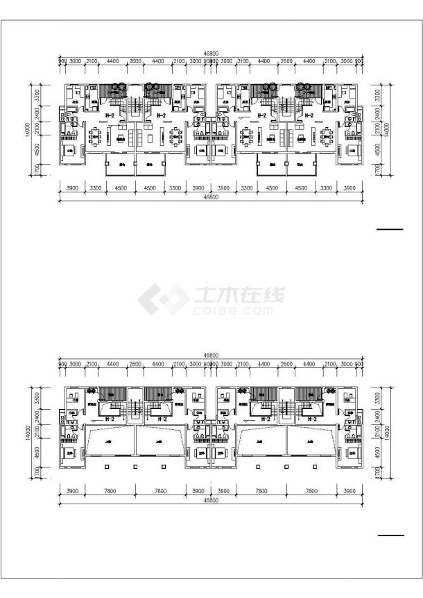 某地区花园洋房建筑设计CAD施工图-图一