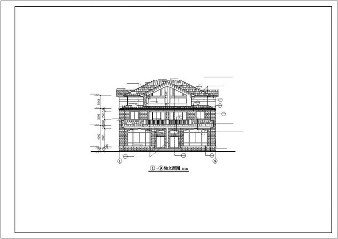 滁州市某村镇三层砖混结构单体别墅楼建筑设计CAD图纸（含半地下室）_图1