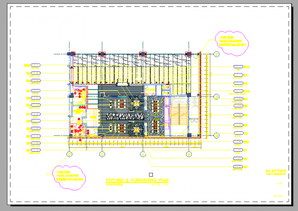 某日本餐厅室内精致装修设计cad全套施工图（中英文标注）-图二