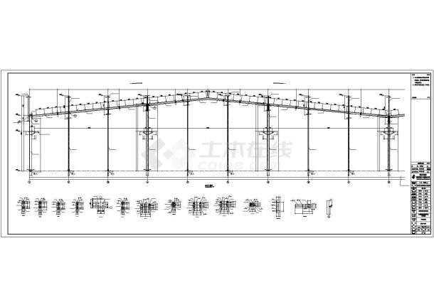 成都某公司钢结构刚架CAD图纸（共7张）-图一