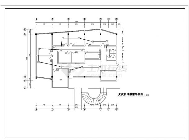 某小型茶楼消防全套设计CAD详图-图二