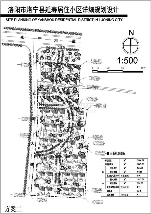 某小区住宅楼规划布置设计详细施工方案CAD图纸-图一