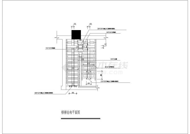苏州某装修公司素材钢结构楼梯全套设计cad图纸(含楼梯结构平面图)-图一
