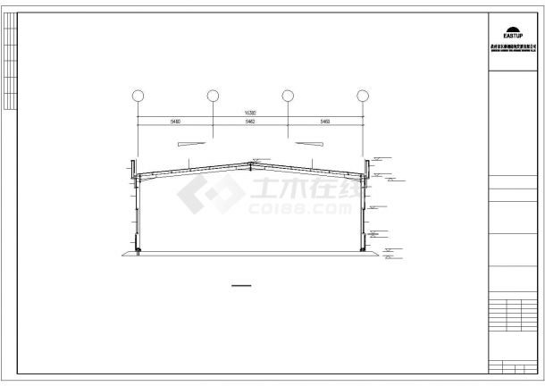 东升三厂样品房结构设计cad图纸-图二