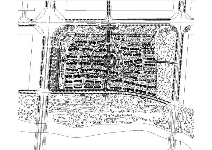 南方某小区规划设计详细施工方案CAD图纸_图1