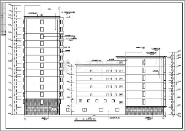 1.1万平米13层剪力墙结构大酒楼全套建筑设计CAD图纸-图二