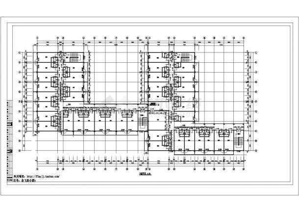 某城市电子信息制造基地九号宿舍楼建筑设计CAD图（含建筑设计总说明、建筑定位图）-图二