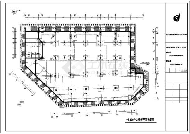某地区10米深基坑排桩加两道混凝土支撑支护工况施工CAD图纸-图一