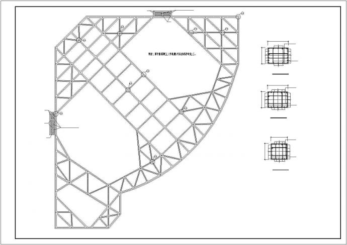 某地区深基坑单排桩加内支撑支护施工CAD图纸_图1