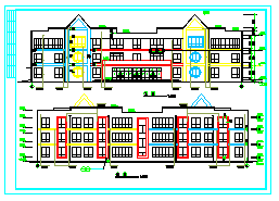 三层6班幼儿园建筑设计CAD施工图-图二