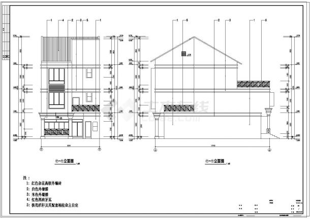 碧水天源别墅建筑设计CAD施工图（含设计说明）-图一
