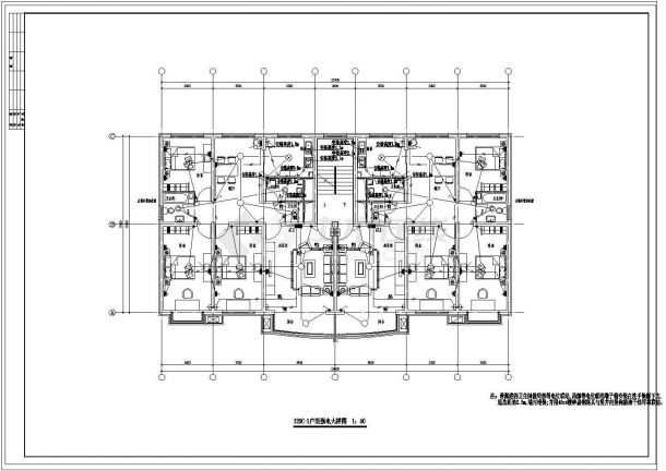 欧式两层别墅电气cad设计施工图-图二