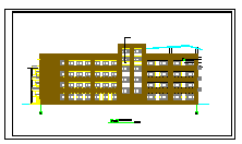 红旗小学教学楼建筑施工设计CAD图-图一