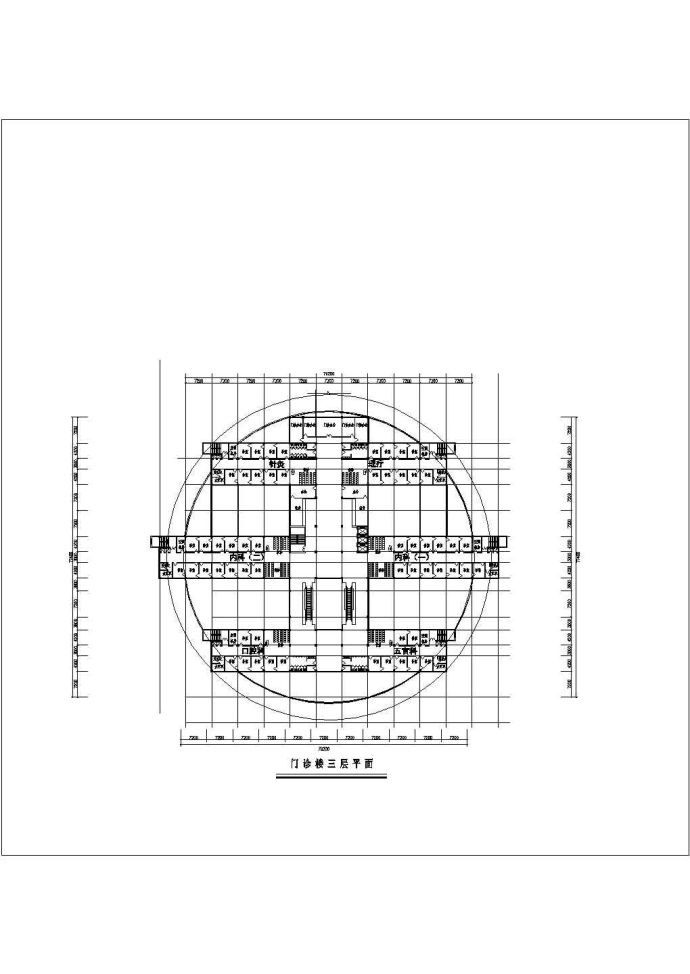 某城市4层专业医院门诊楼建筑设计全套CAD施工图_图1