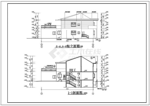 带地下室两层别墅建筑设计施工图（含设计说明）-图一