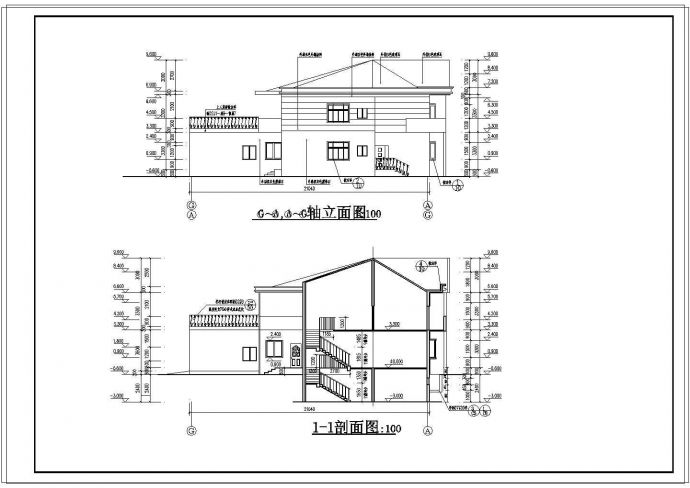 带地下室两层别墅建筑设计施工图（含设计说明）_图1