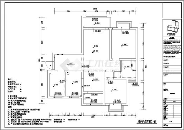 3室2厅实用型家装施工图(简欧风格)【DWG JPG】cad图纸-图一