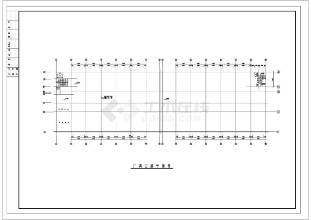 某三层厂房CAD框架结构详细设计方案图-图二