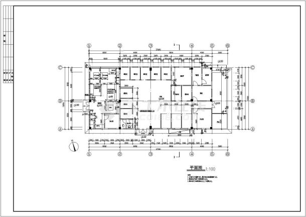 某高校综合实验室CAD完整建筑设计施工图-图一